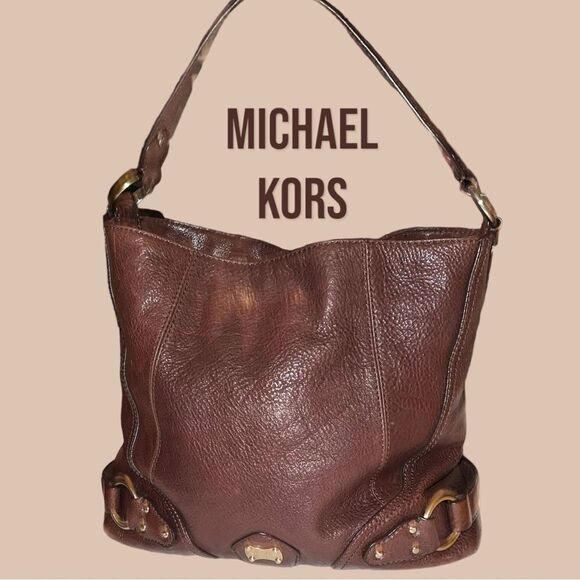 Michael Kors brown pebbled leather hobo bag!! - Picture 1 of 10